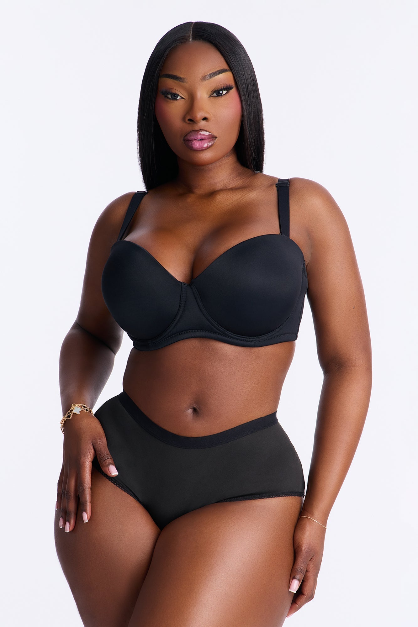 Black Queen Boyshort - Black/White