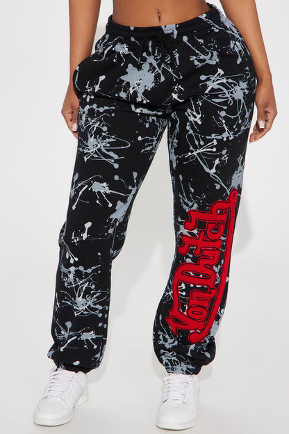 Von Dutch Abstract Jogger - Charcoal/combo