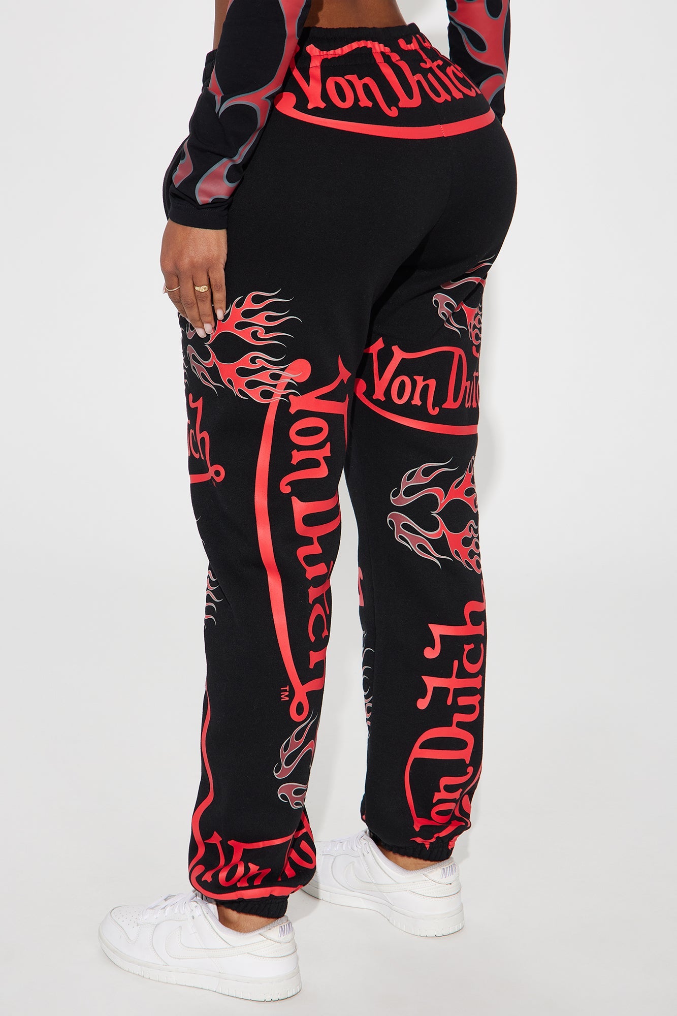 Von Dutch Flames Jogger - Black/Red
