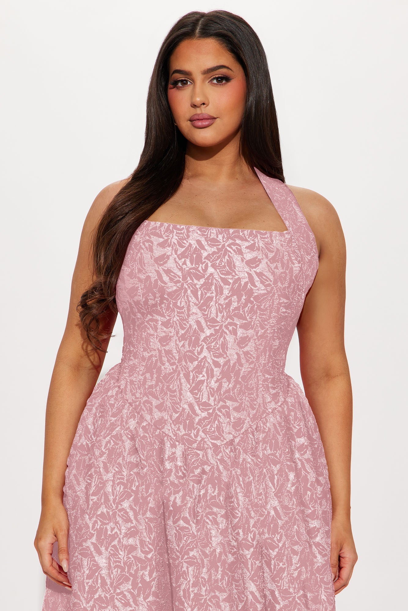 Meredith Jacquard Maxi Dress - Pink