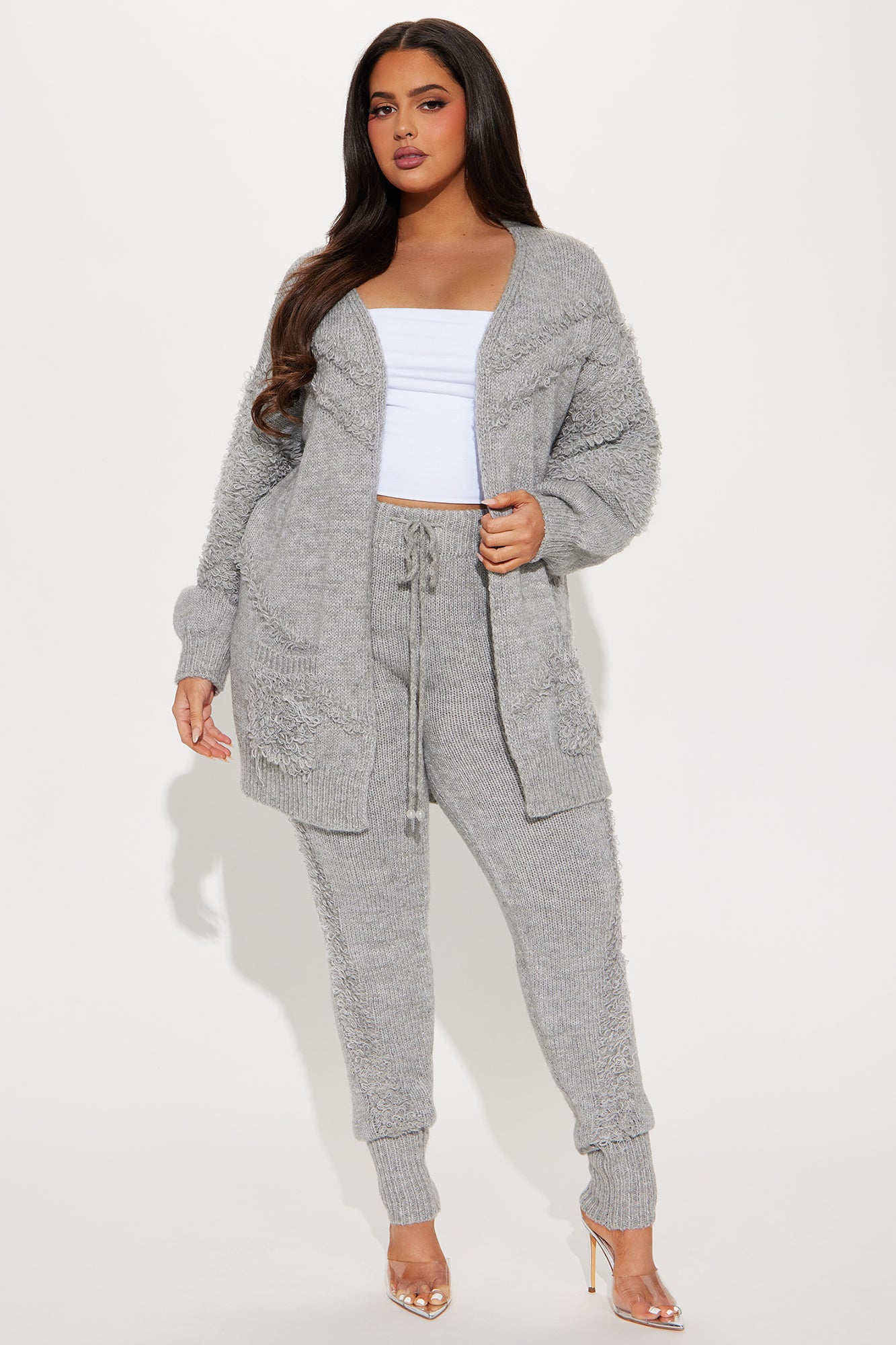 Ultra Comfort Sweater Pant Set - Heather Grey