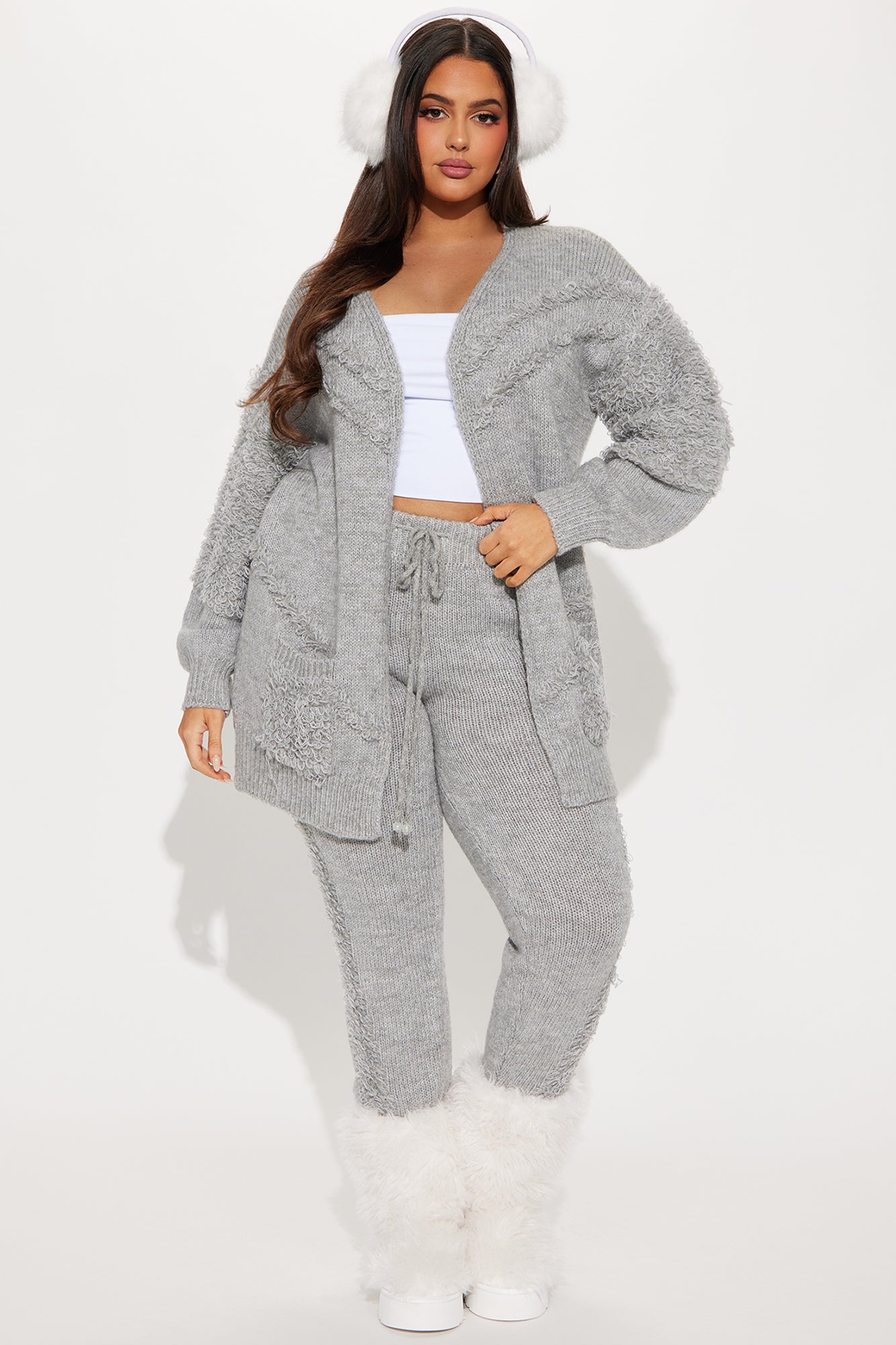 Ultra Comfort Sweater Pant Set - Heather Grey