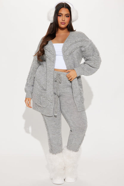 Ultra Comfort Sweater Pant Set - Heather Grey