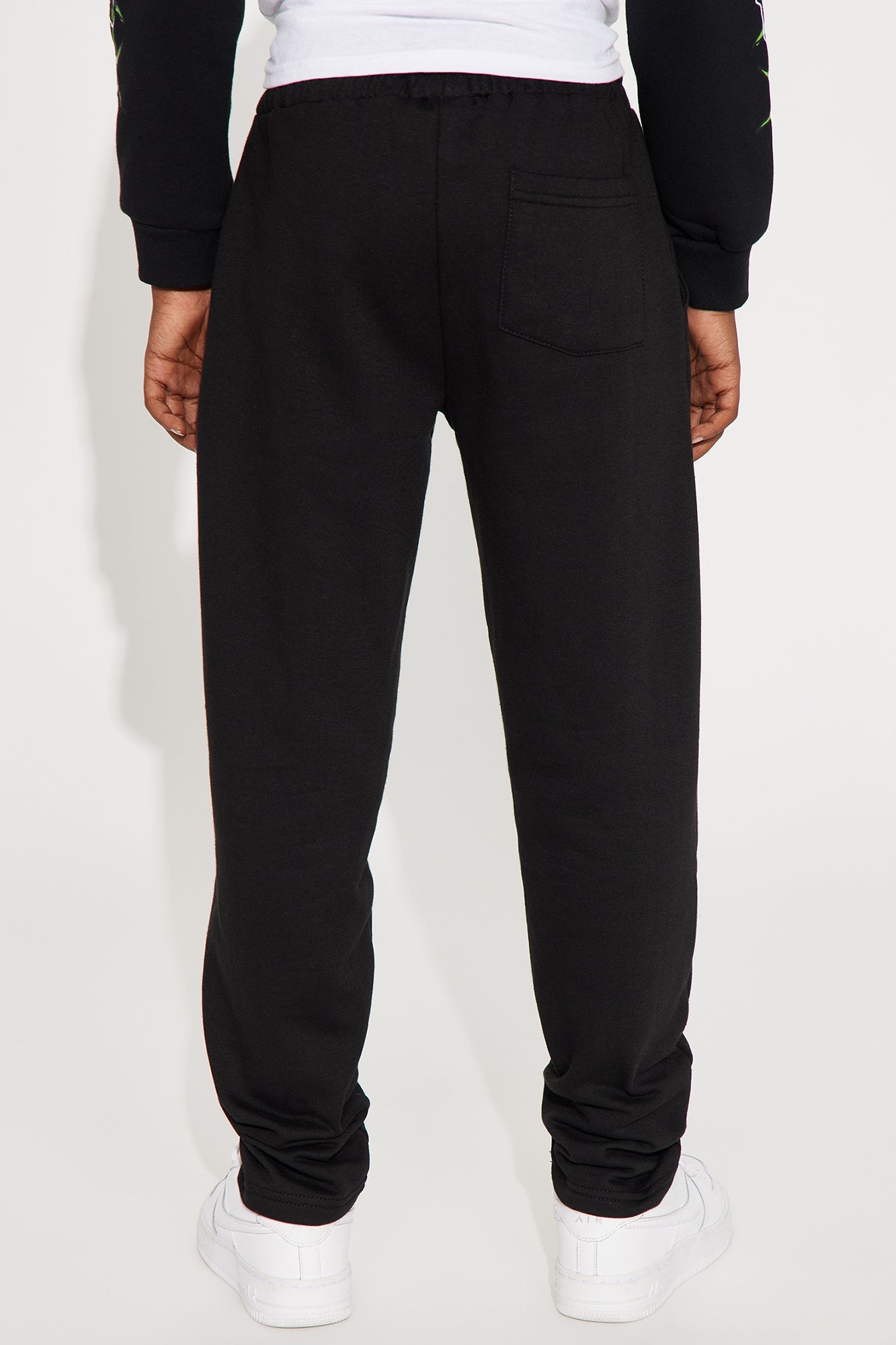 Mini Power In The Mindset Fleece Straight Leg Pant - Black