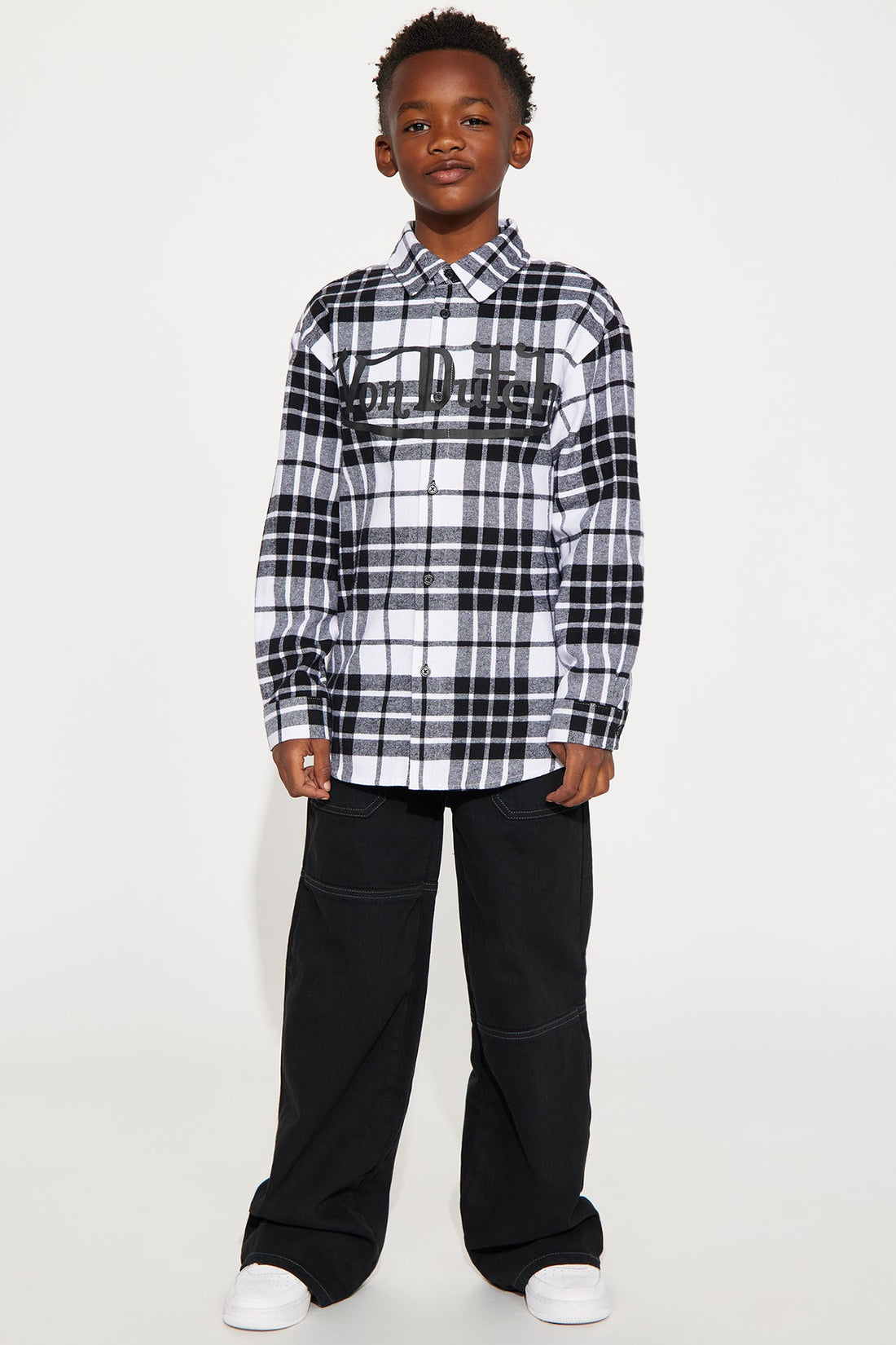 Mini Von Dutch Eyeball Flannel - Black/combo