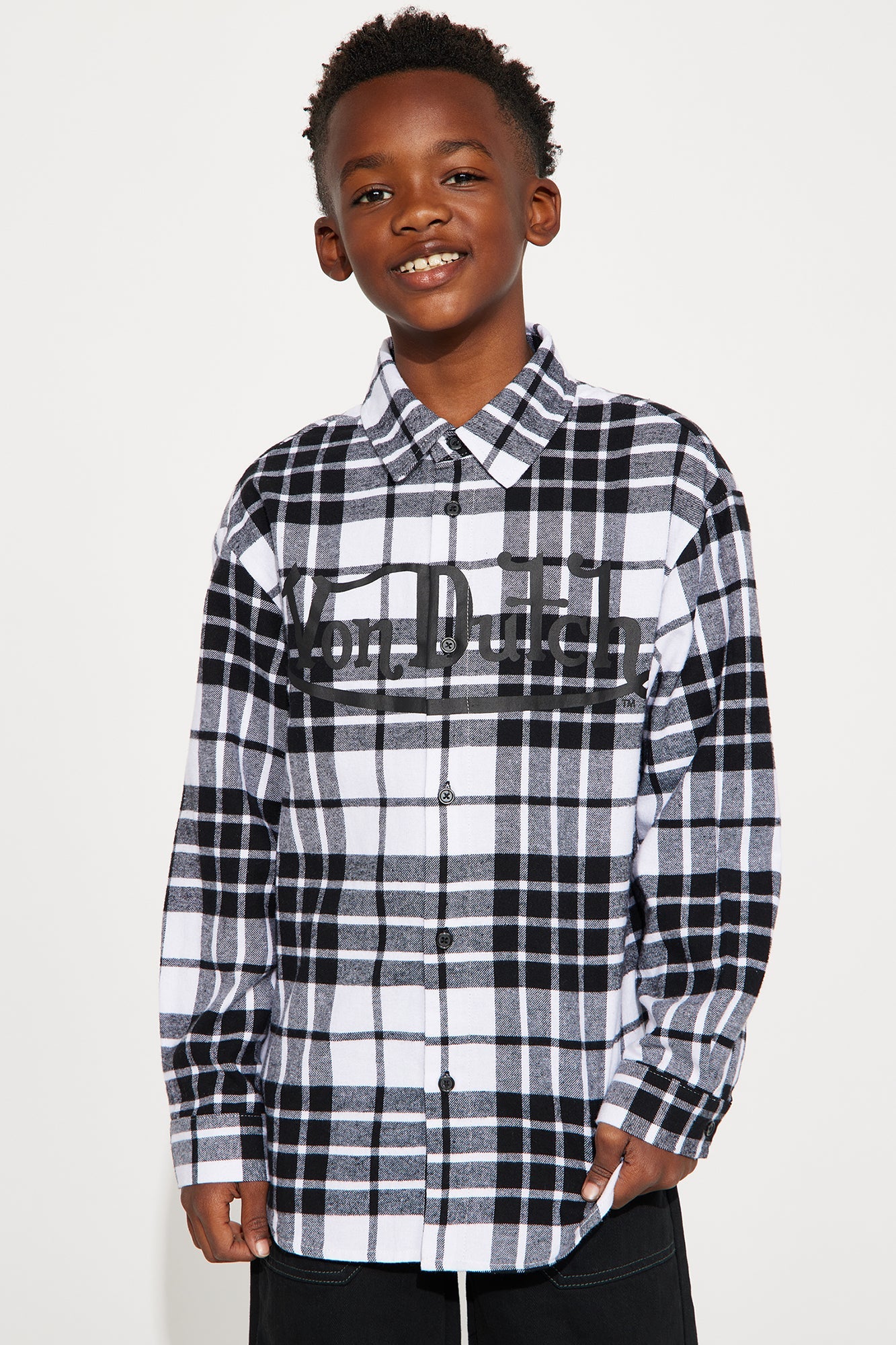 Mini Von Dutch Eyeball Flannel - Black/combo