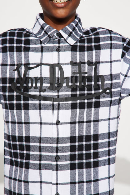 Mini Von Dutch Eyeball Flannel - Black/combo