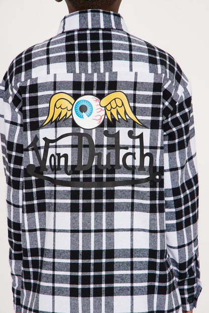 Mini Von Dutch Eyeball Flannel - Black/combo