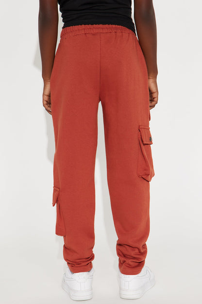 Mini Lavine Fleece Cargo Pant - Terracotta