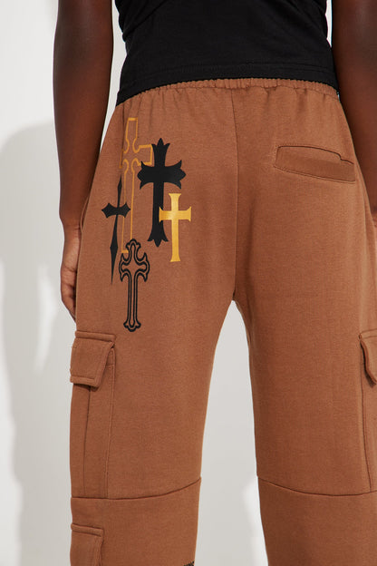 Mini Live Your Legacy Fleece Jogger Pant - LightBrown