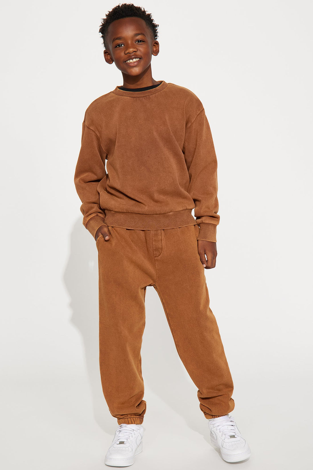 Mini Tyson Heavy Wash Jogger - Dark Brown