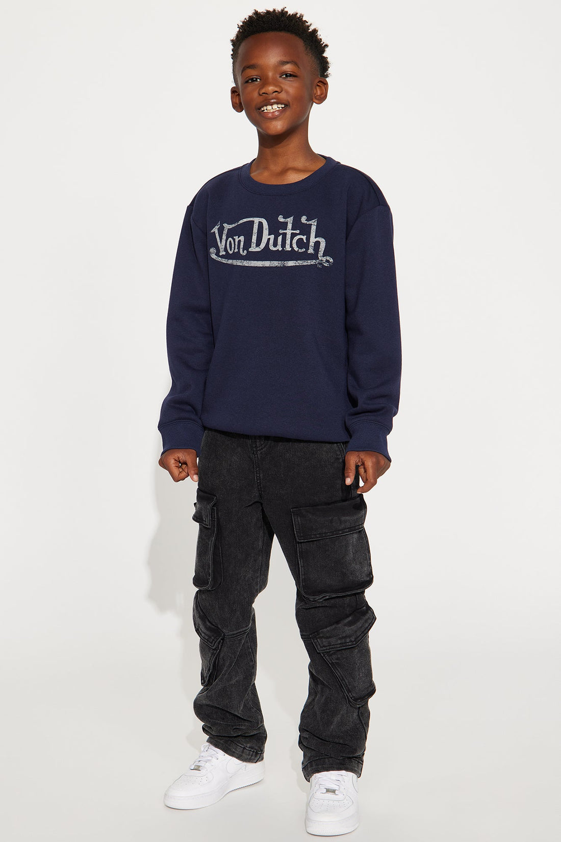 Mini Von Dutch Crewneck Sweatshirt - Navy