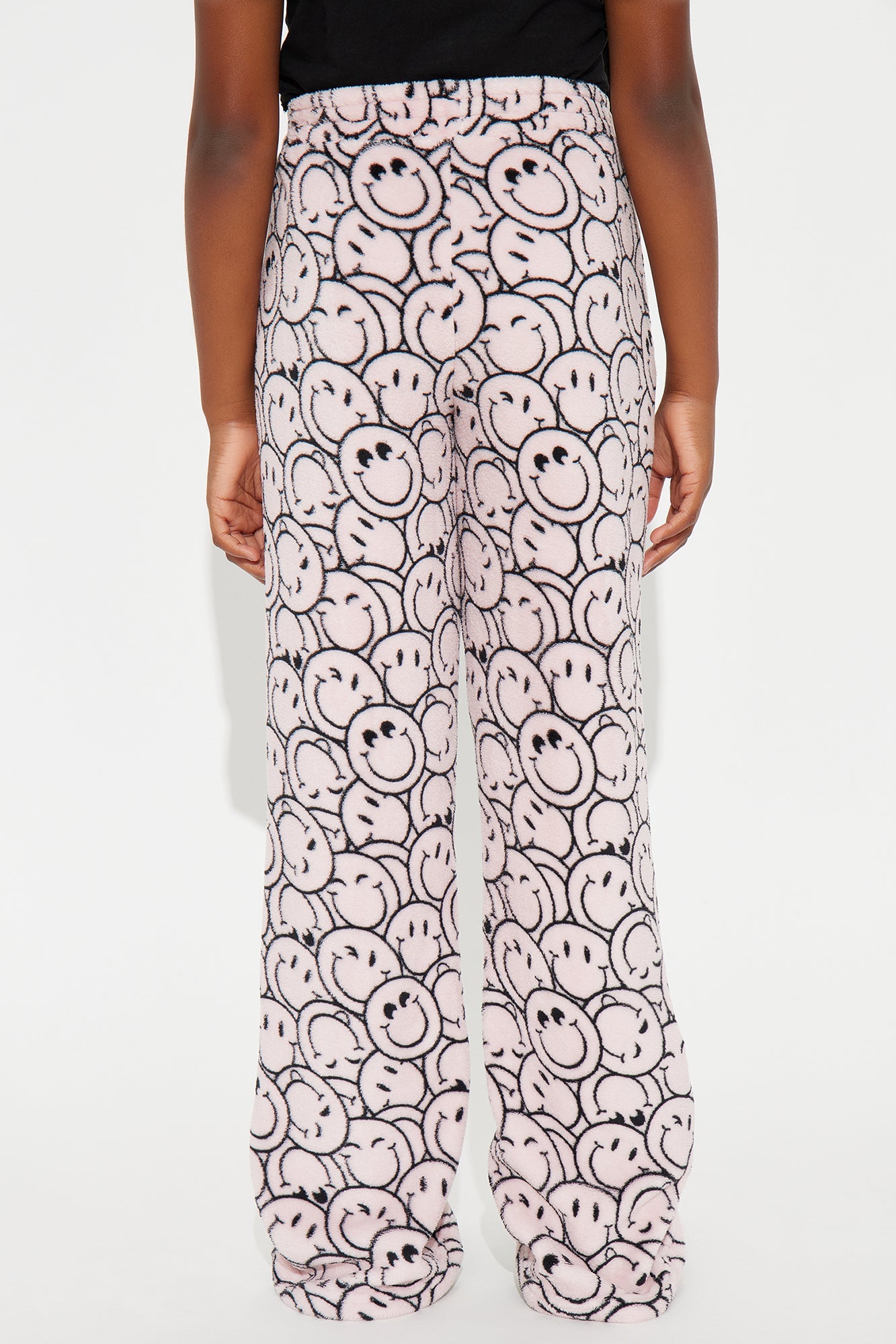 Mini Keep Smiling Plush Pant - Pink