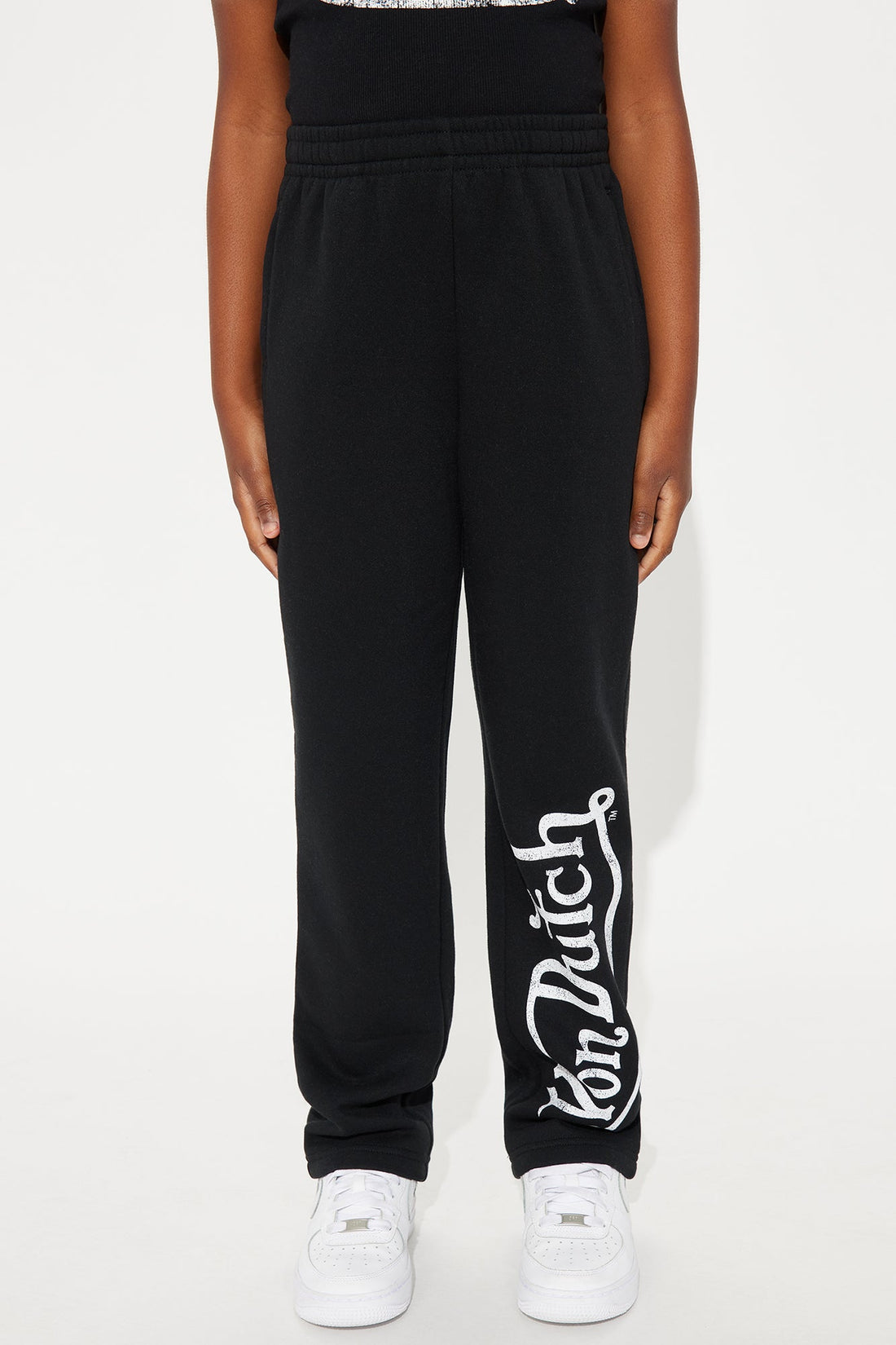 Mini Von Dutch Washed Wide Leg Pant - Black/White