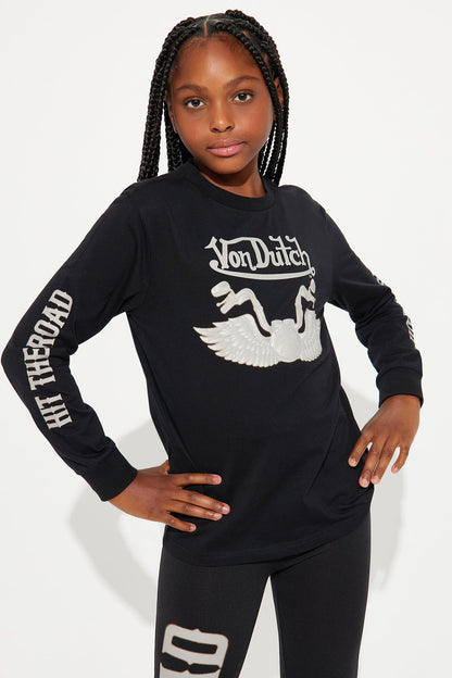 Mini Von Dutch Hit The Road Long Sleeve Top - Black