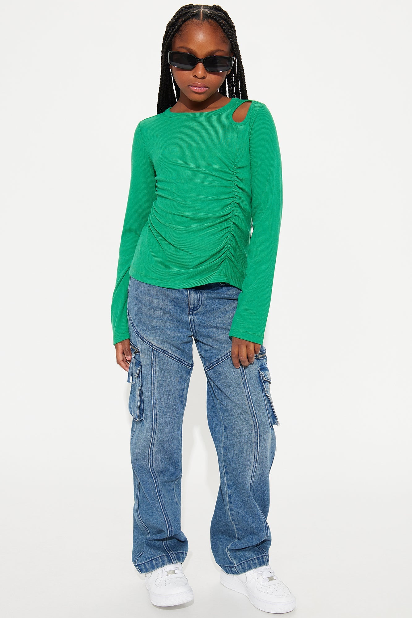 Mini Kelly Long Sleeve Top - Green