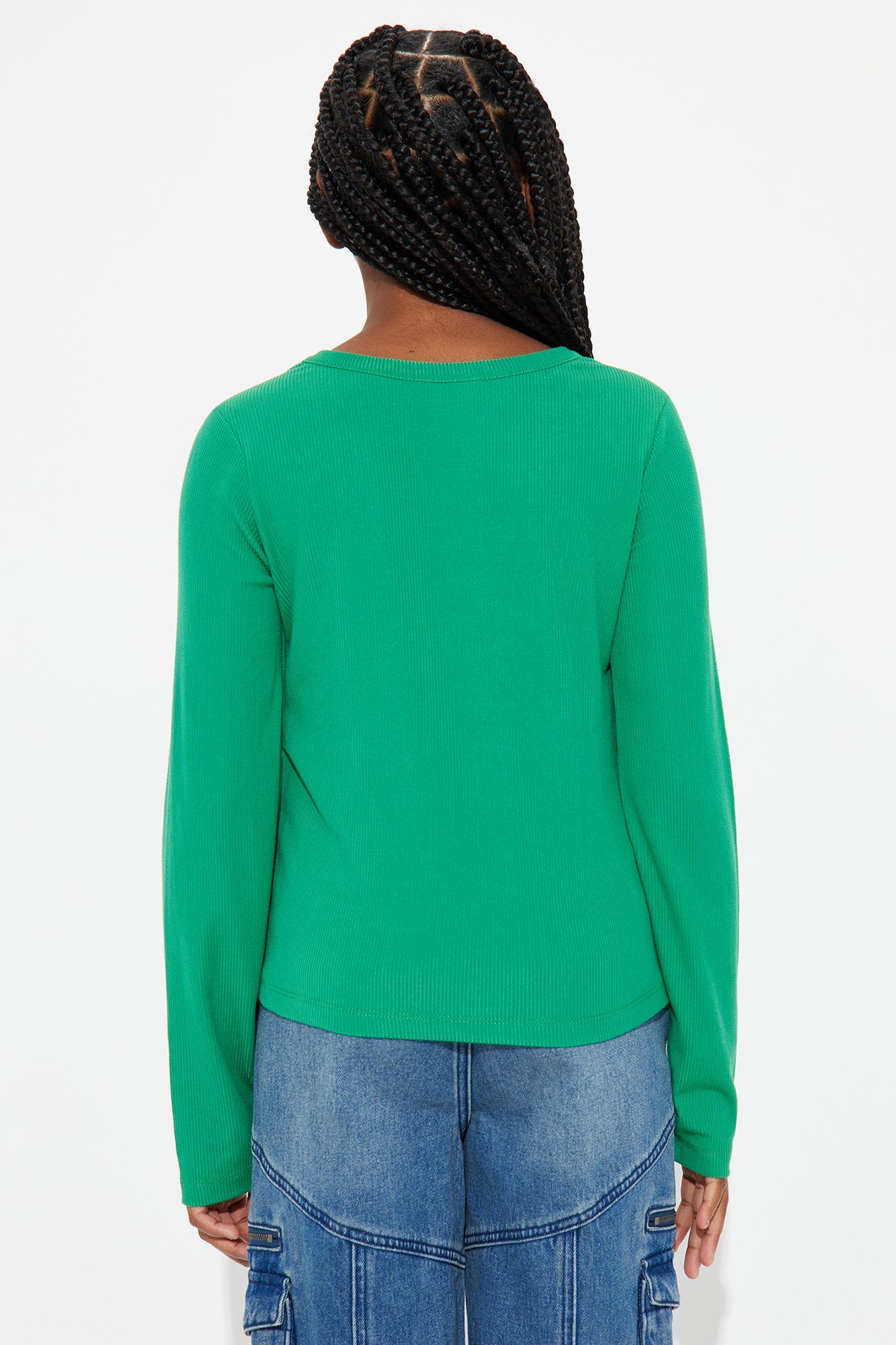 Mini Kelly Long Sleeve Top - Green