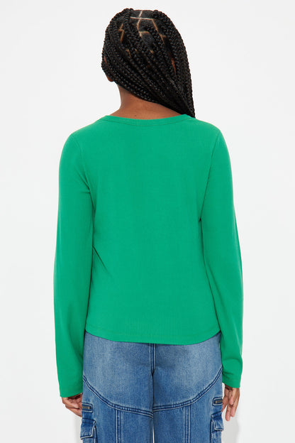 Mini Kelly Long Sleeve Top - Green