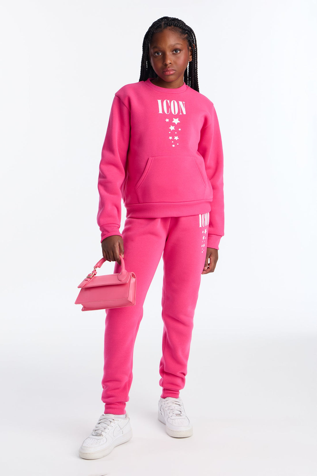 Mini Icon In The Making Jogger Set - Hot Pink