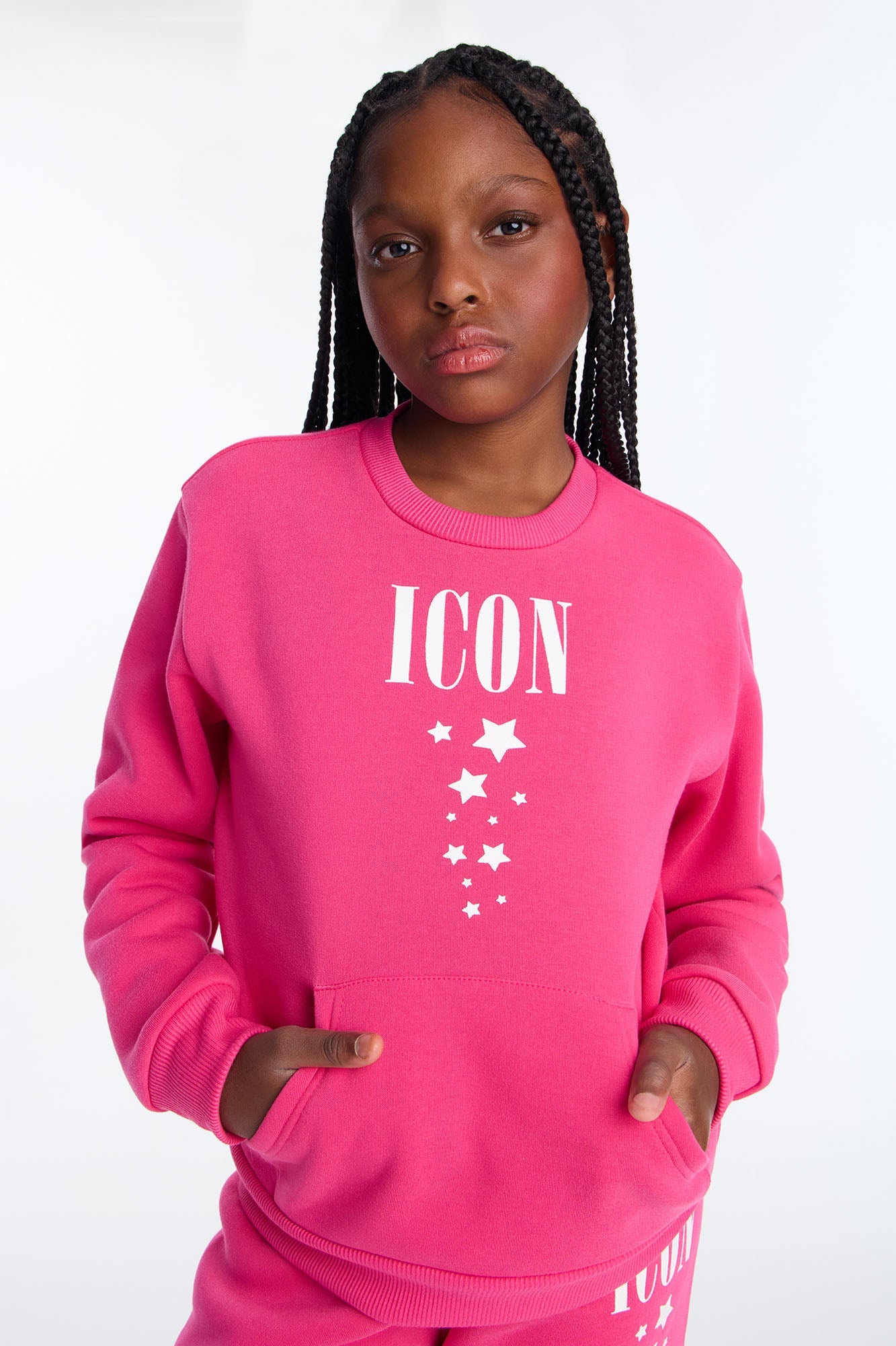Mini Icon In The Making Jogger Set - Hot Pink