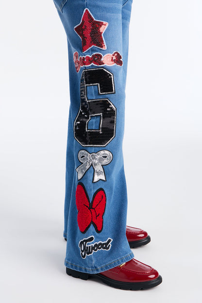 Mini Show Off Your Cheer Wide Leg Jeans - Medium Wash