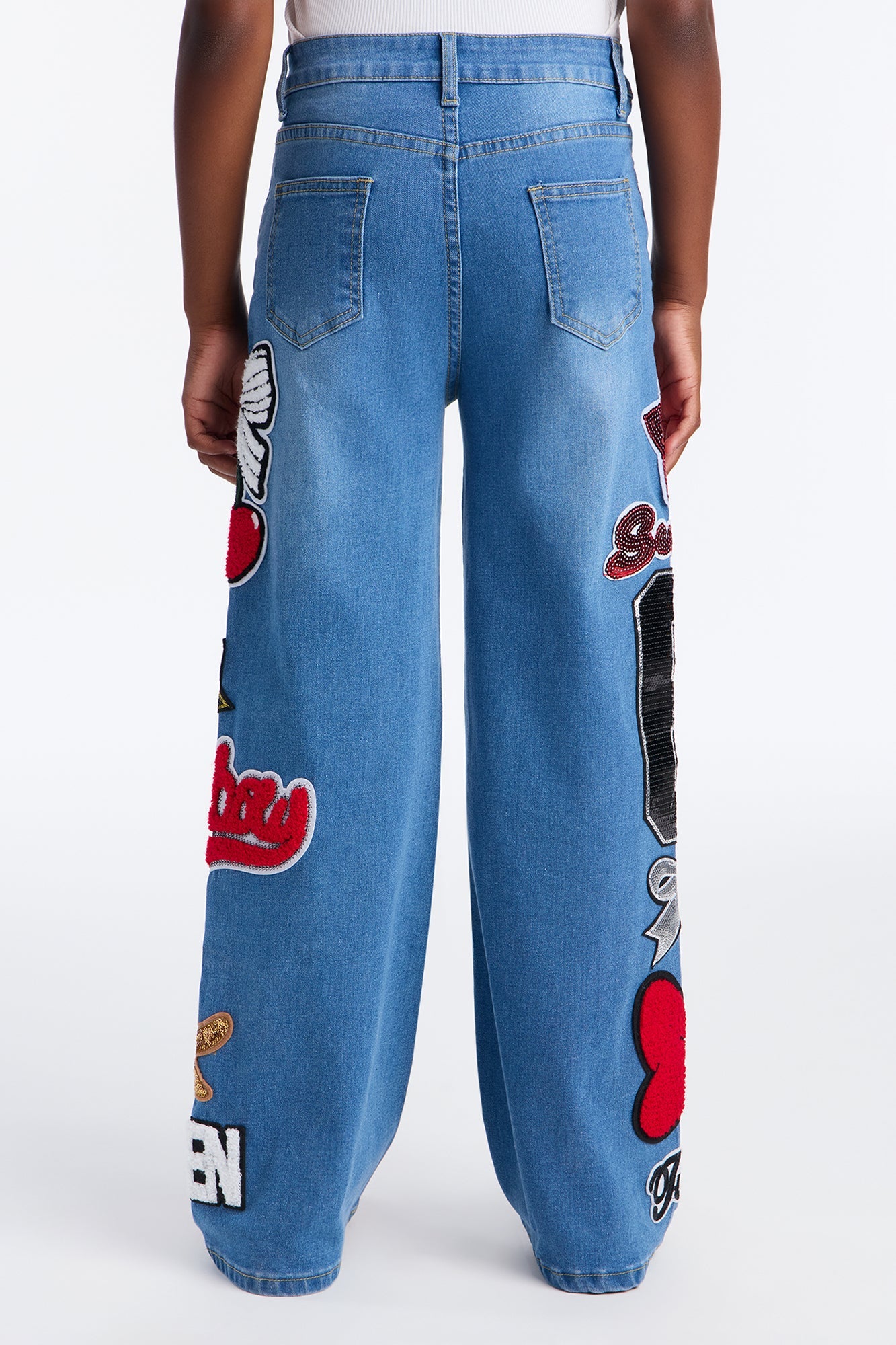 Mini Show Off Your Cheer Wide Leg Jeans - Medium Wash