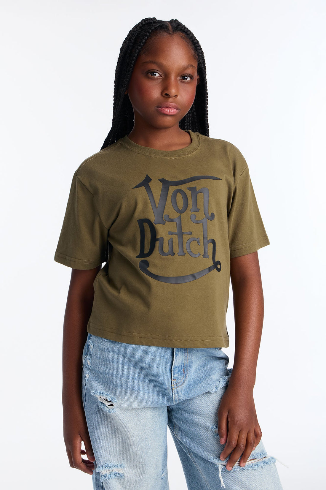 Mini Von Dutch Wired Up Tee - Olive