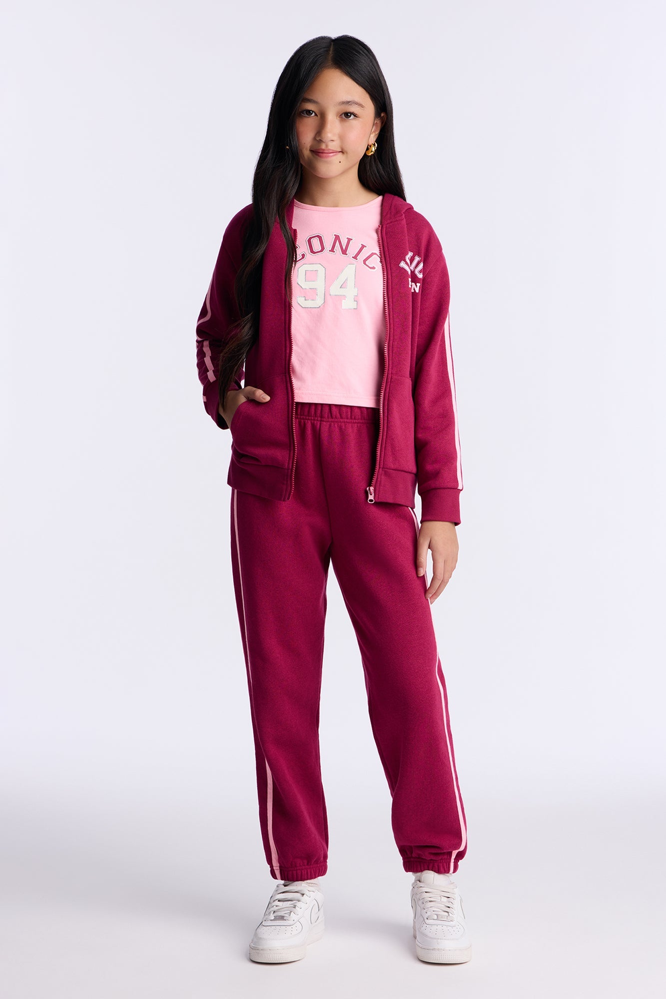 Mini Iconic 94 3pc Jogger Pant Set - Burgundy/combo