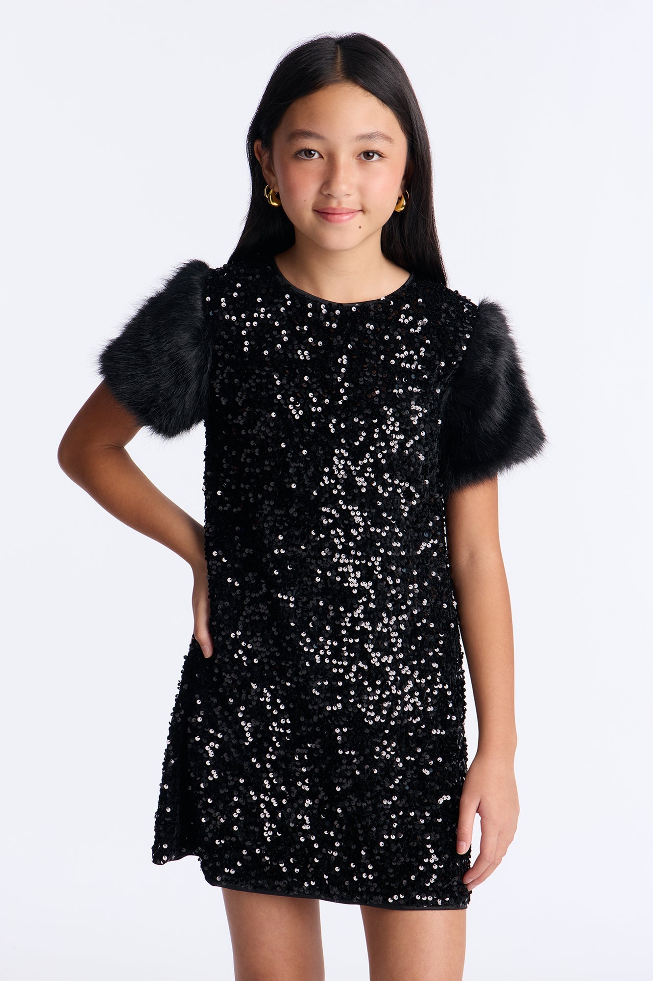 Mini Here To Shine Dress - Black