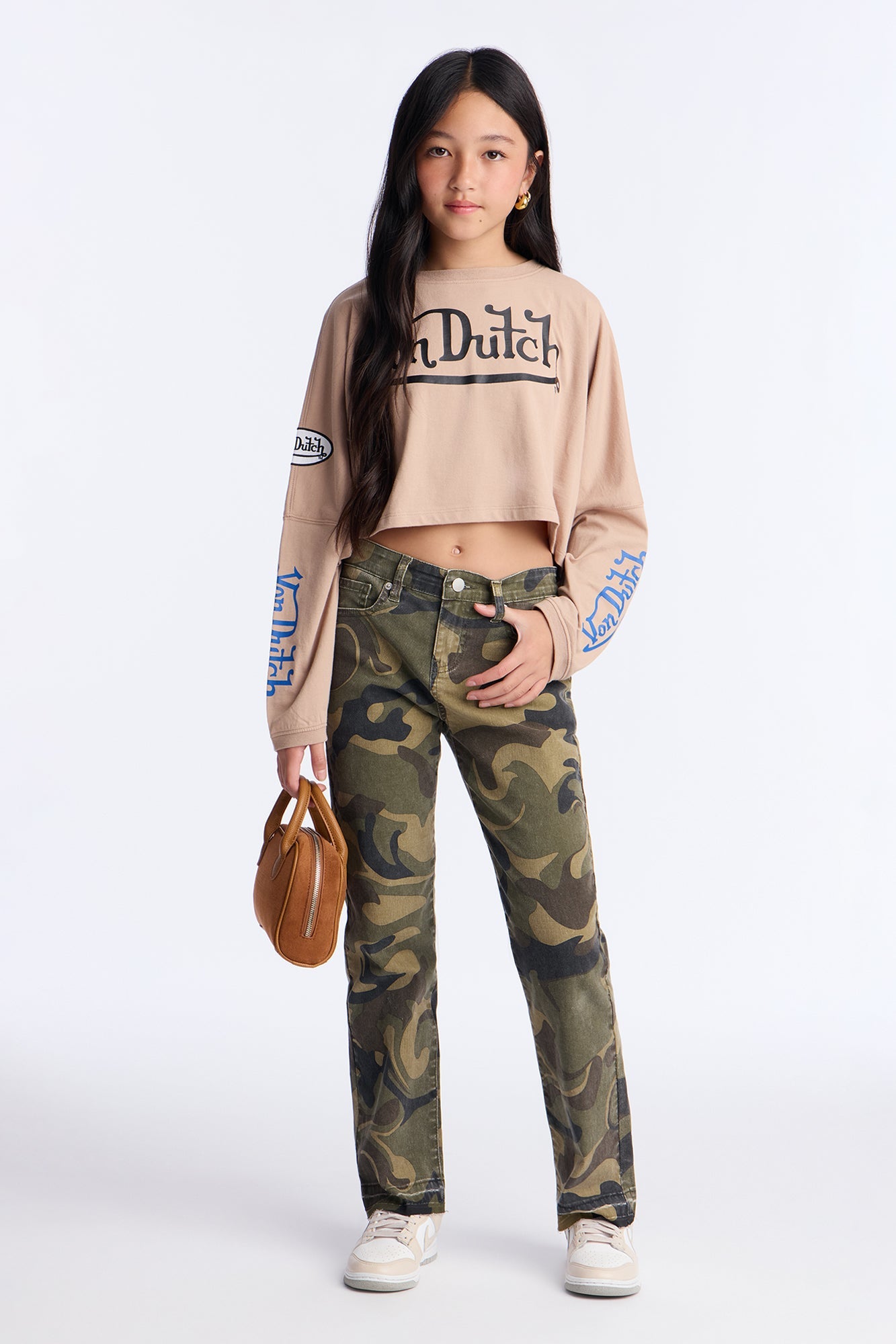 Mini Von Dutch Rebel Washed Top - Brown