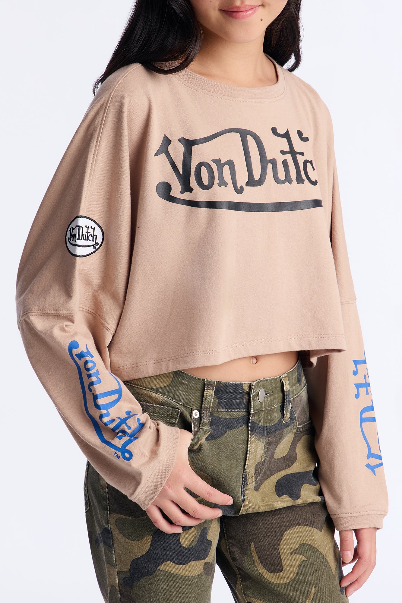 Mini Von Dutch Rebel Washed Top - Brown