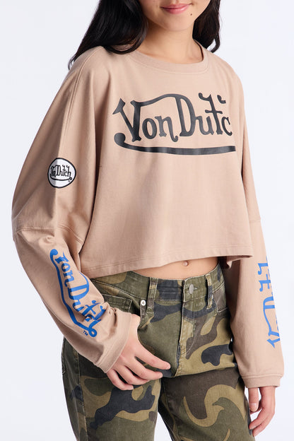 Mini Von Dutch Rebel Washed Top - Brown