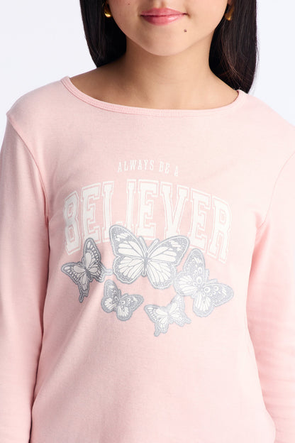 Mini True Believer 3pc Legging Set - Pink/combo