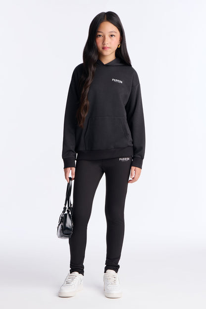 Mini Positive Spirit Fleece Pant Set - Black
