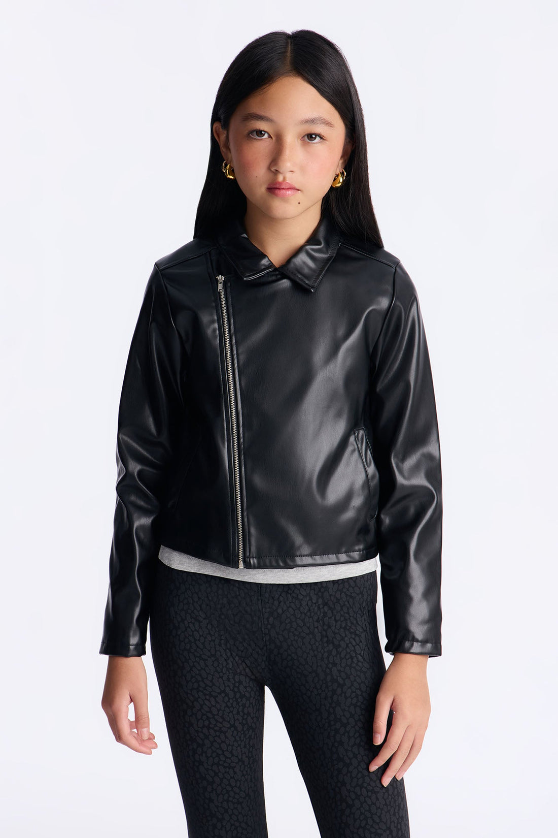 Mini East Coast 3 Piece Moto Jacket And Legging Set - Black/combo