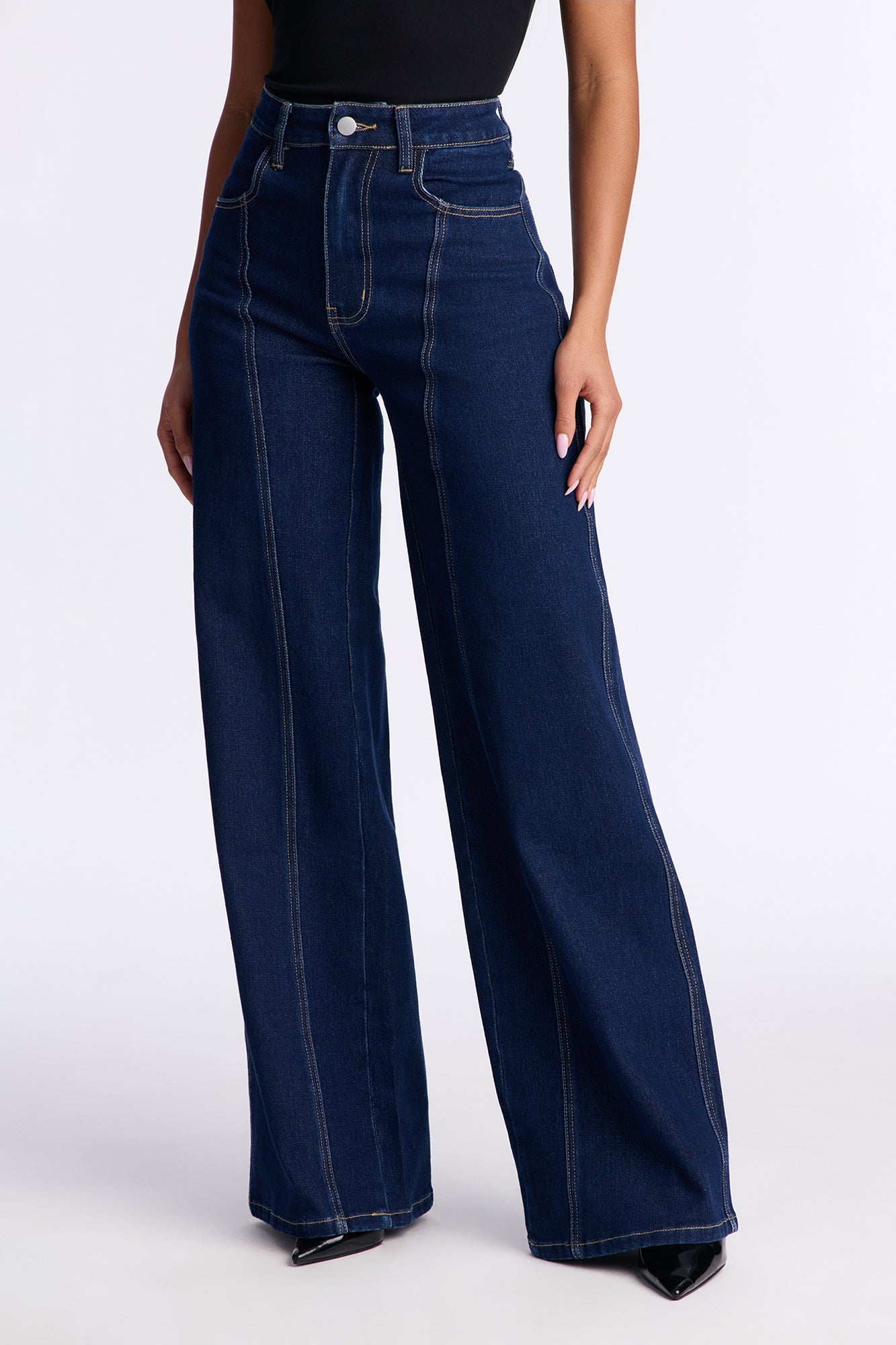 All Day Everyday Wide Leg Jeans - Dark Denim
