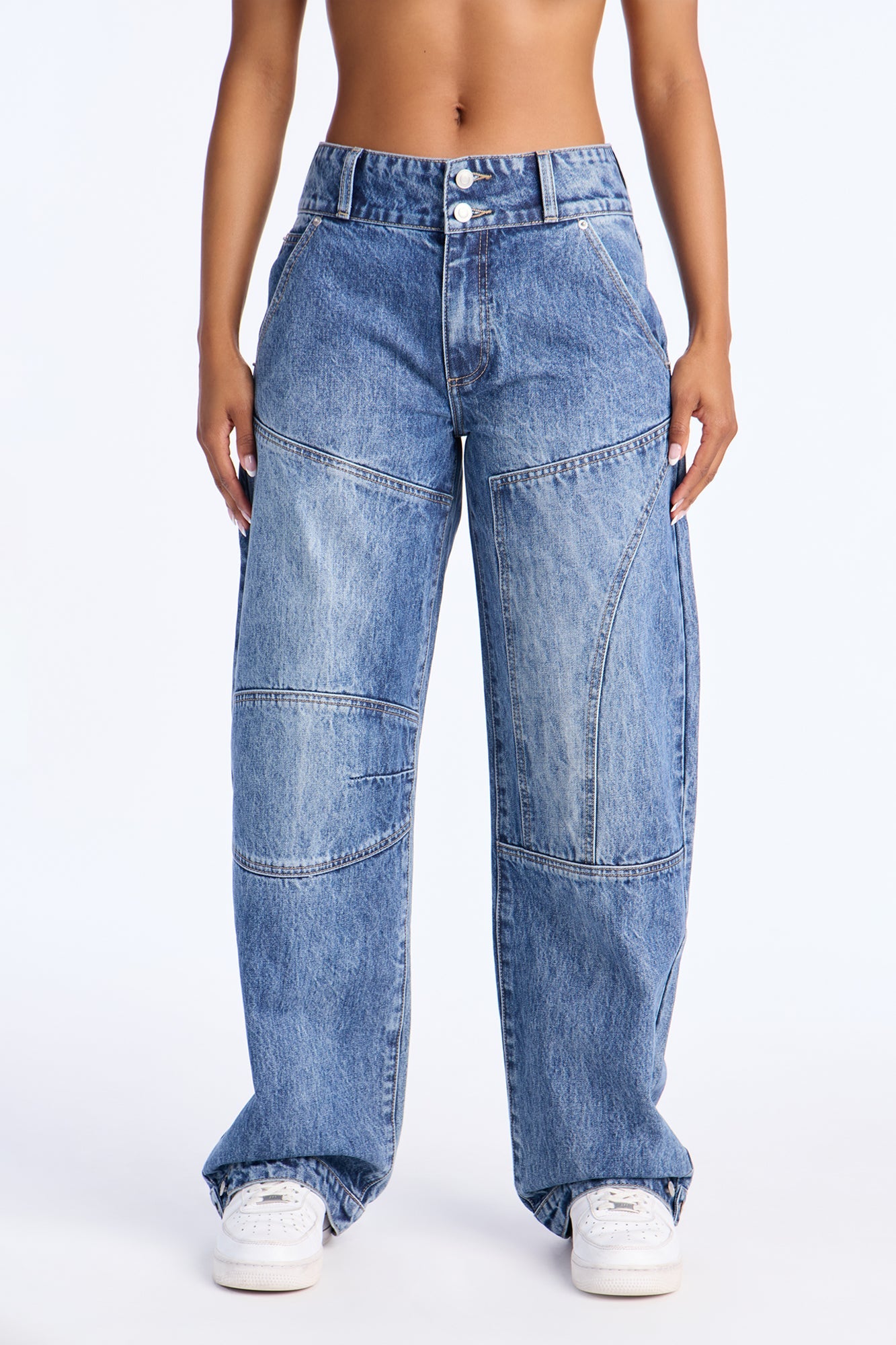 That Way Loose Straight Leg Jeans - Medium Wash