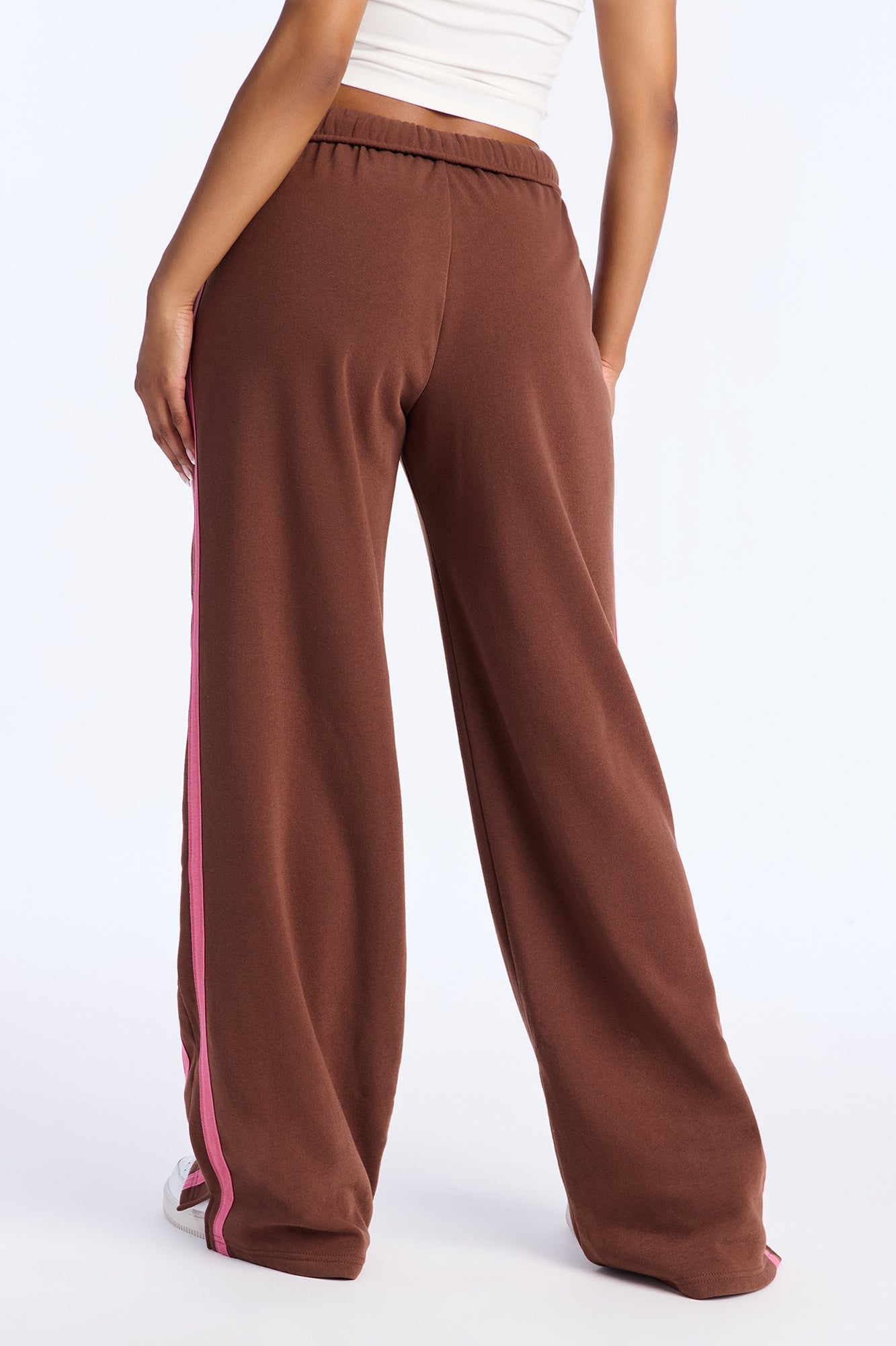 Fit Check Wide Leg Sweatpants - Brown