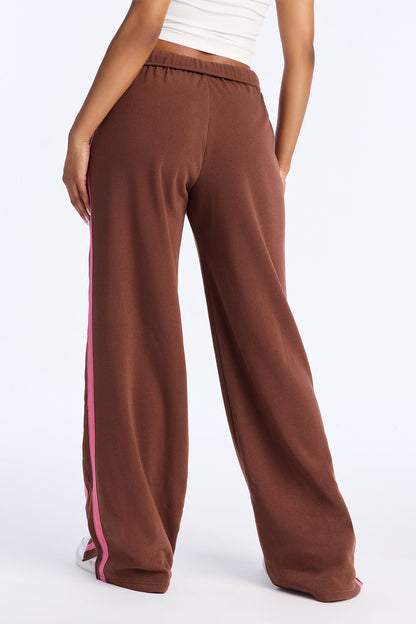 Fit Check Wide Leg Sweatpants - Brown