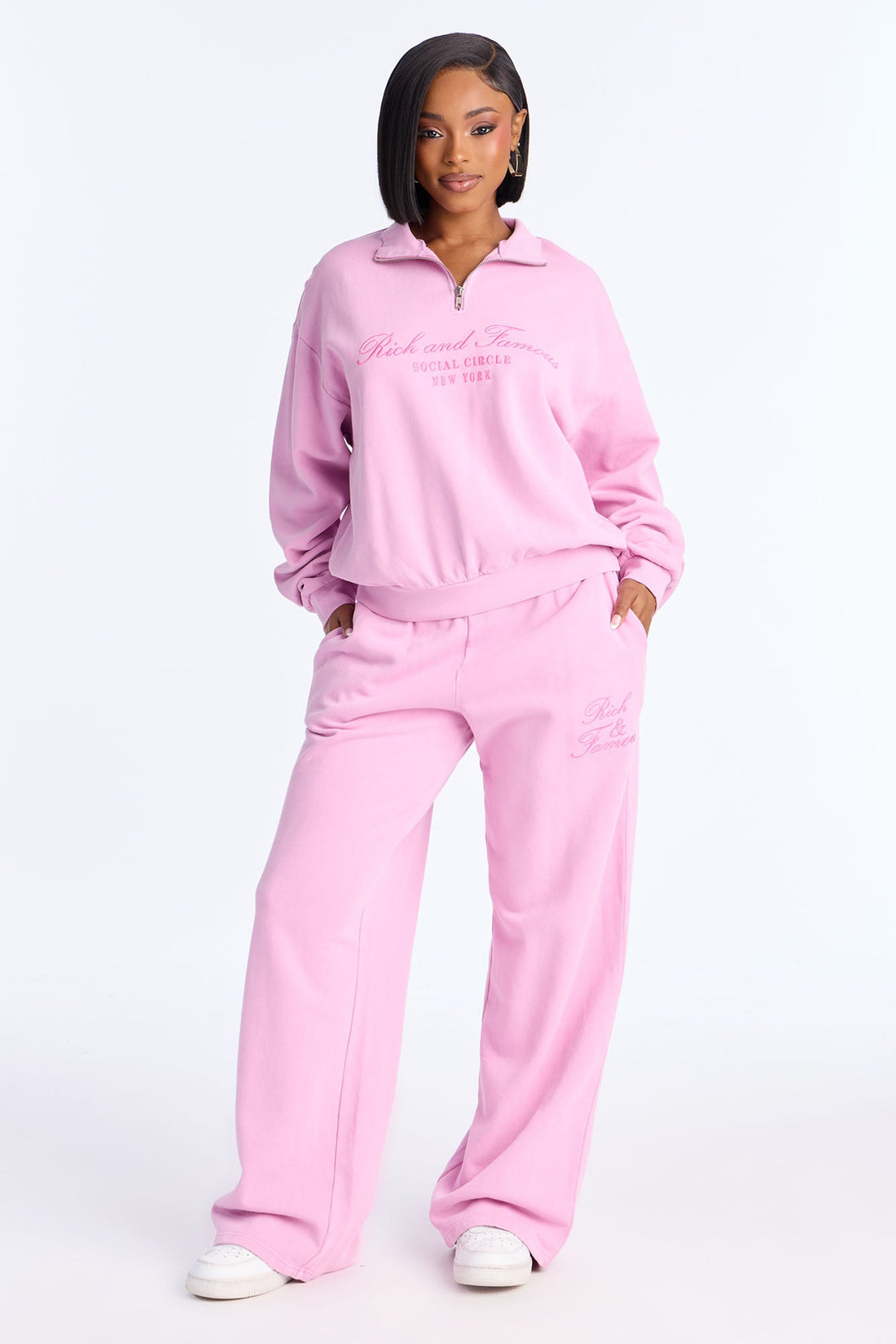 Rich Girl Fleece Pant Set - Lilac