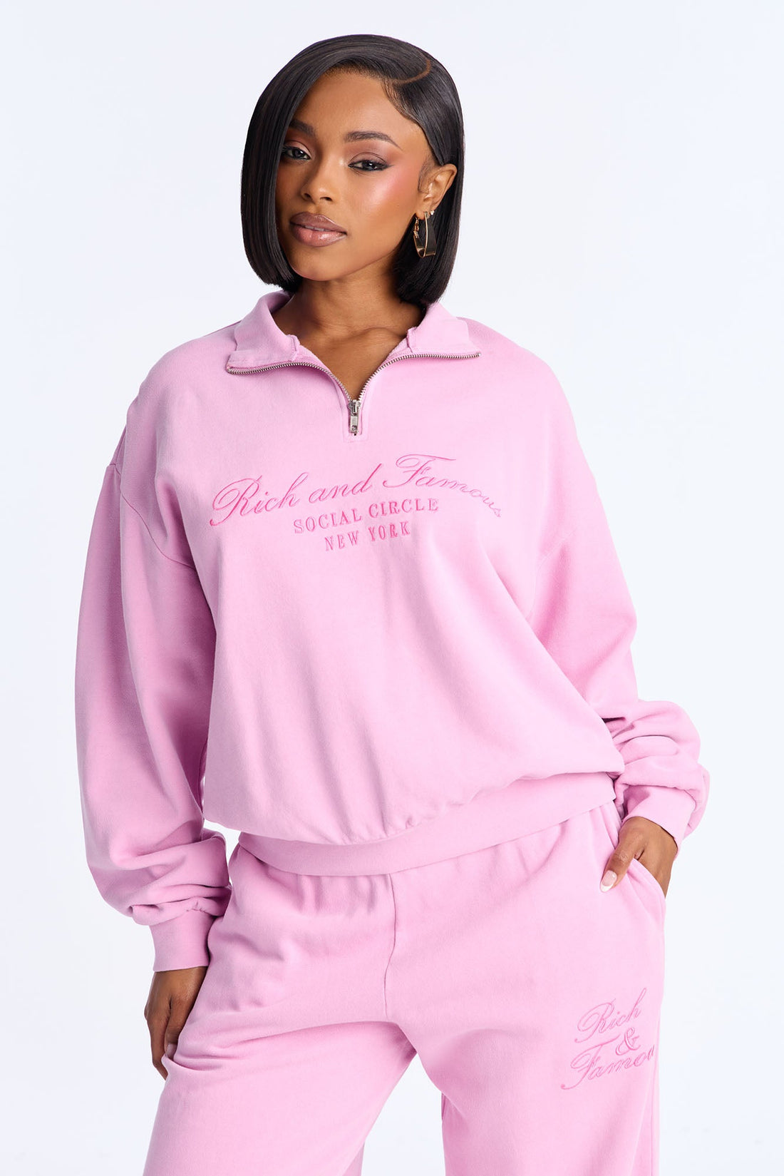 Rich Girl Fleece Pant Set - Lilac