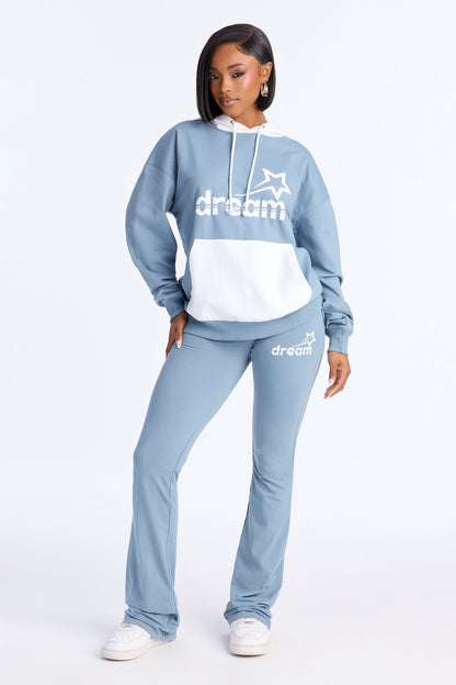 Dream Big Hoodie Pant Set - Slate Blue