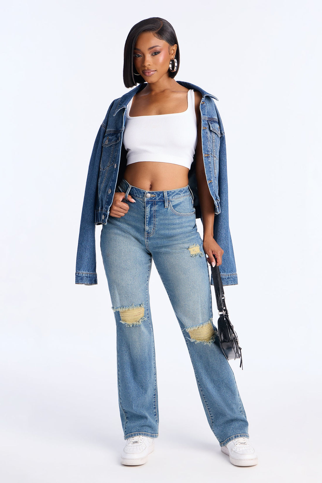 London Nights High Rise Straight Leg Jean - Vintage Wash