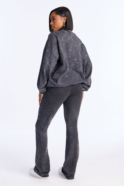 Turbo Racing Washed Flare Pant Set - Charcoal