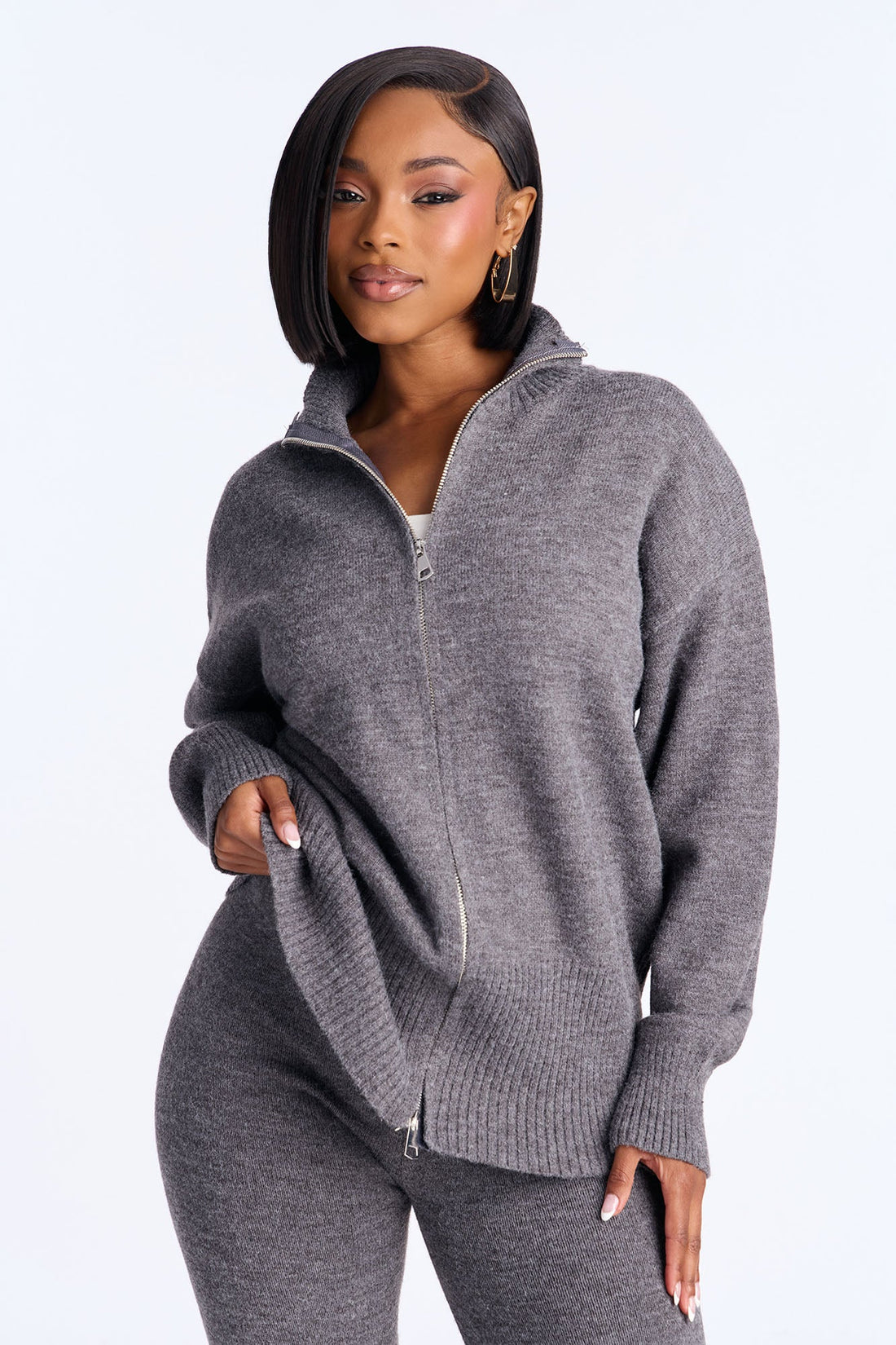 Zoey Sweater Legging Set - Charcoal