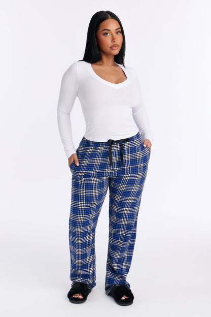 So Chill Flannel PJ Pants - Blue/combo