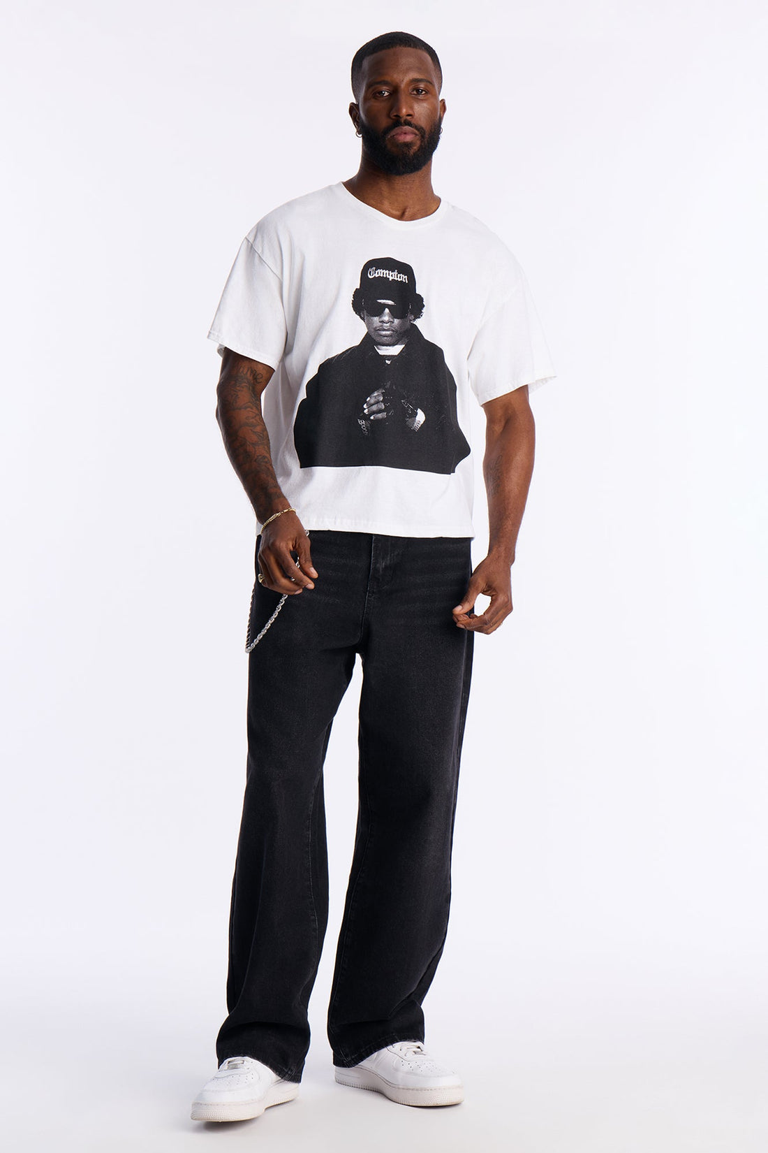 Eazy E Cruisin Boxy Short Sleeve Tee - White