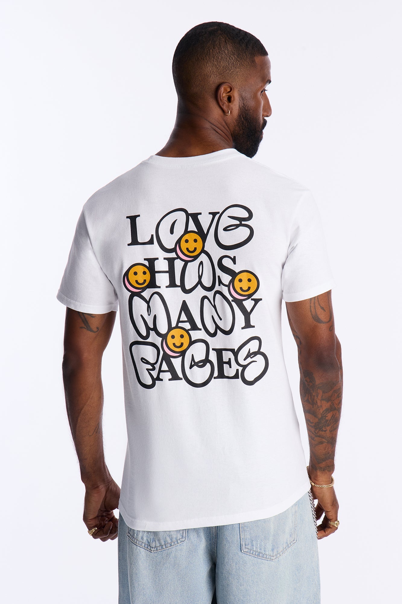 Love Has Many Faces Short Sleeve Tee - White