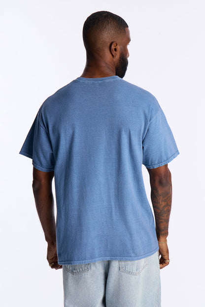 New York Skyscrapers Oversized Short Sleeve Tee - Indigo