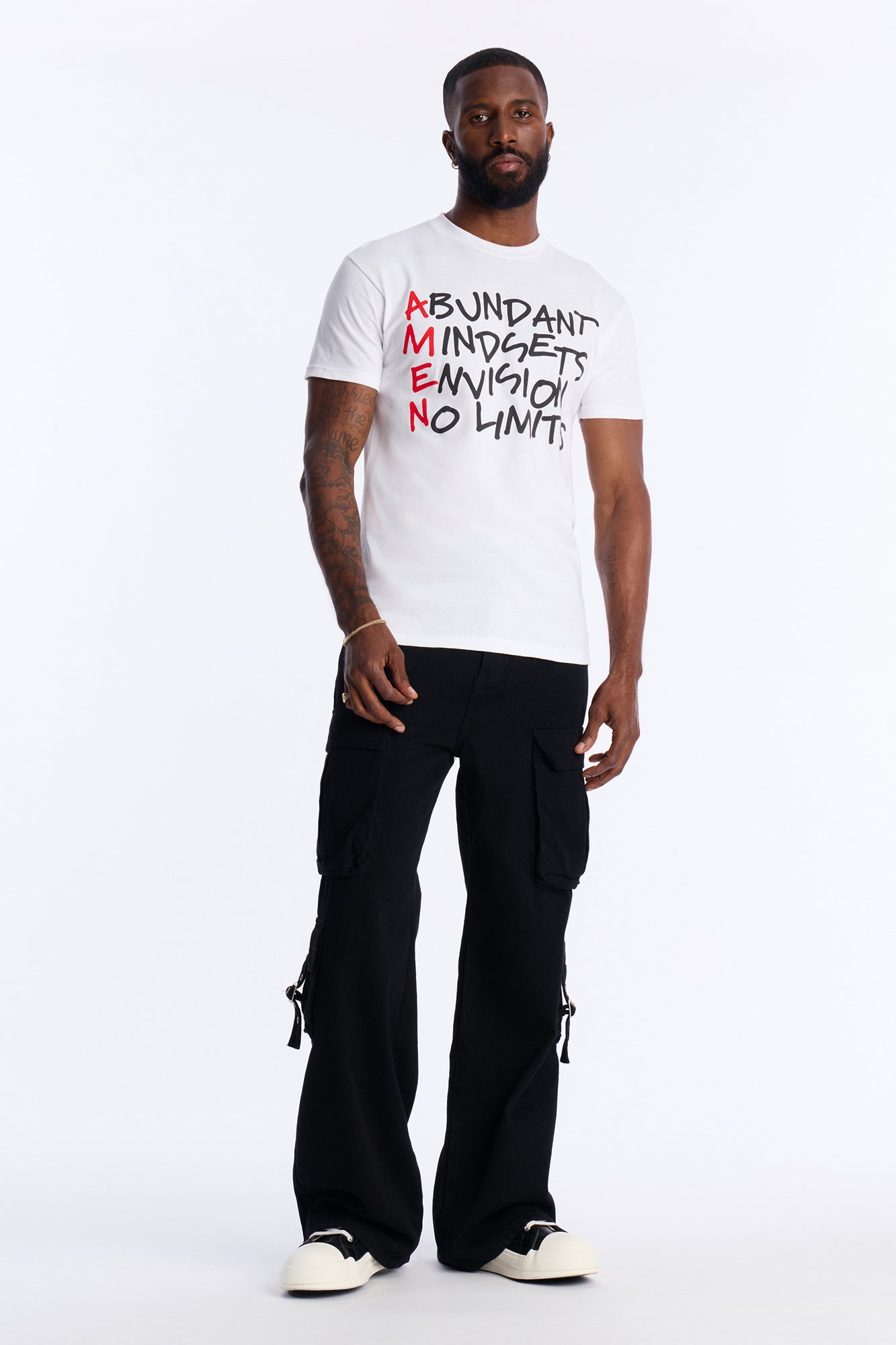 Abundant Mindsets Short Sleeve Tee - White